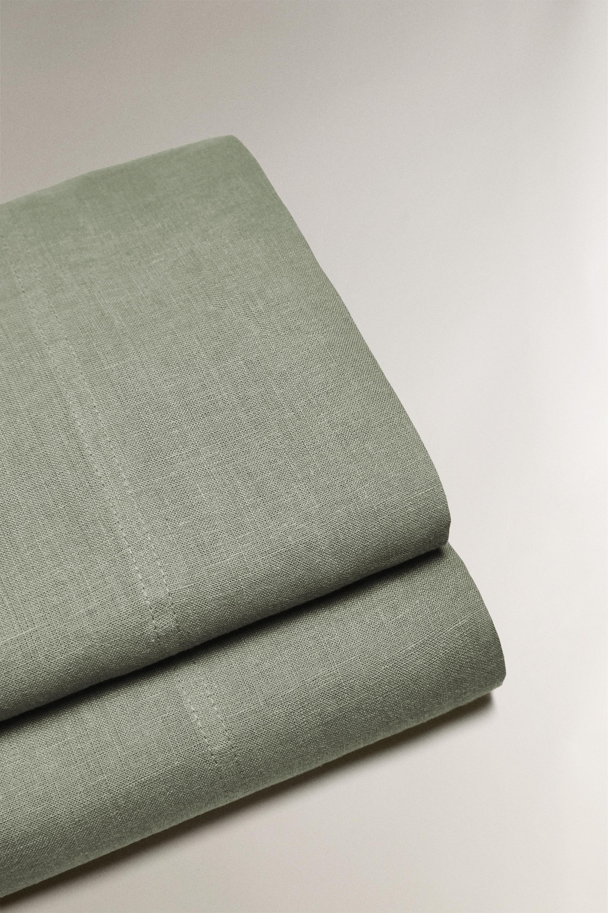 WASHED LINEN FLAT SHEET (140 GSM)